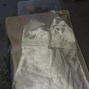 Silk white dress blouse